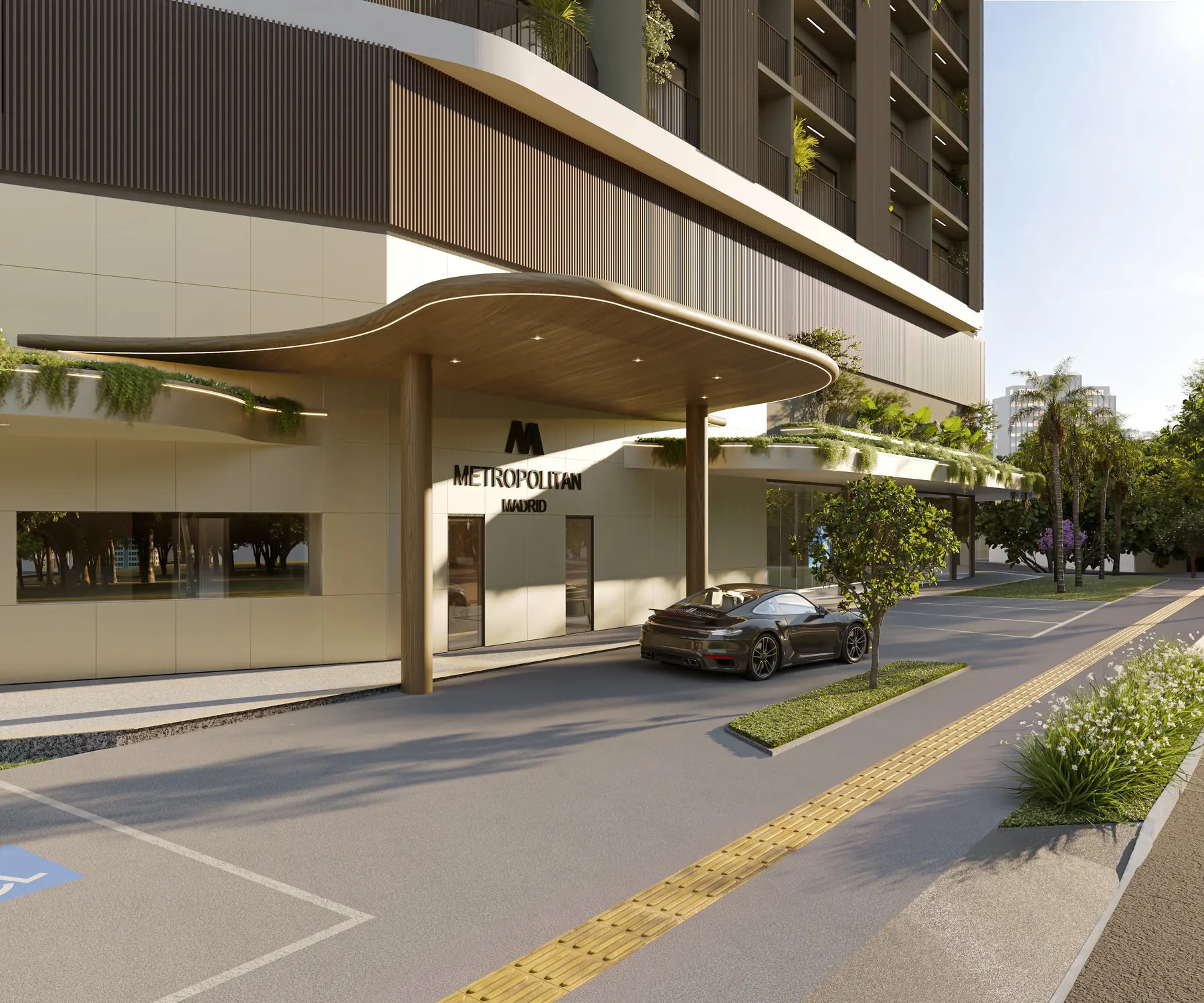 Acesso da Torre Madrid, torre residencial do Metropolitan Marista (imagem ilustrativa)