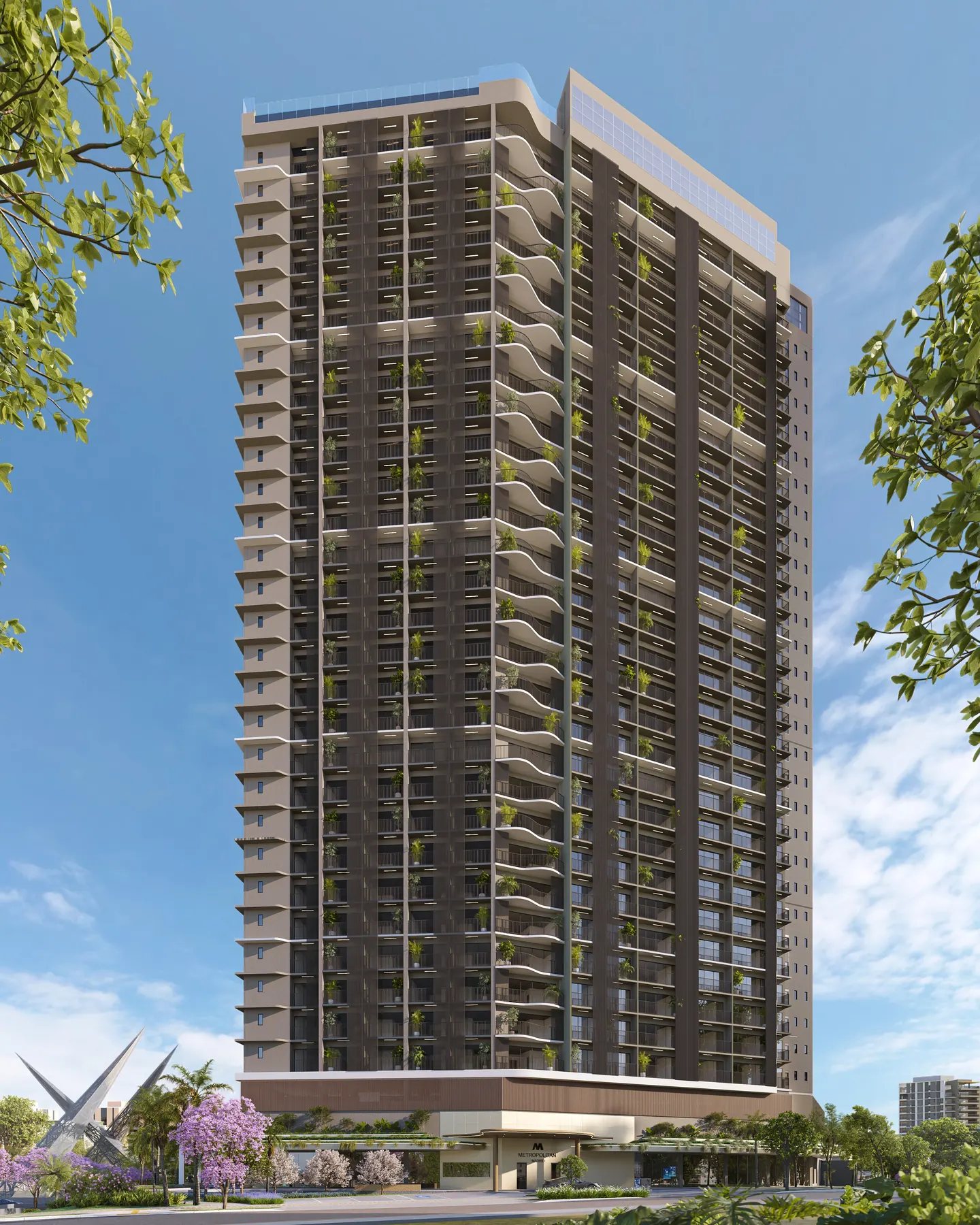 Fachada da Torre Madrid, torre residencial do Metropolitan Marista (imagem ilustrativa)